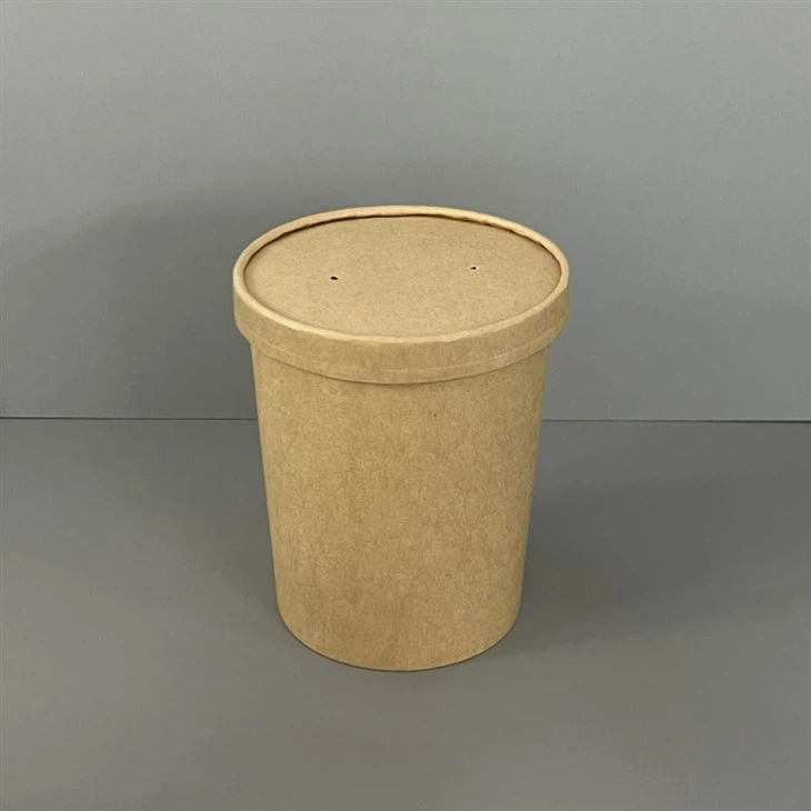 32 oz eldobható leveses tálak fedővel