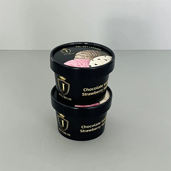 4oz ice cream paper cups with paper lids