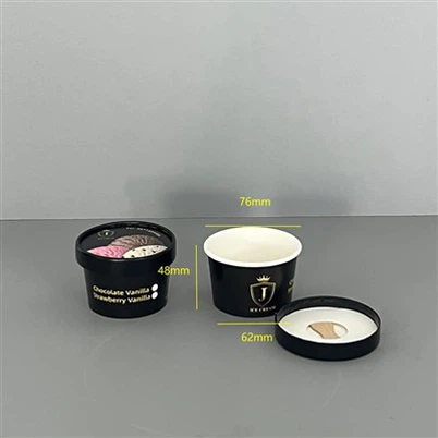4 oz egyedi nyomtatásra alkalmas fagylalttál fedéllel
