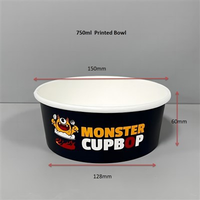 750 ml-es Kraft ételtál átlátszó fedéllel